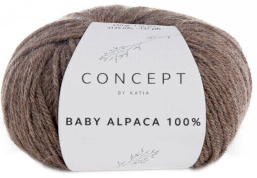 Fil à tricoter Katia Baby Alpaca 100% 501 Fawn Brown Fil à tricoter