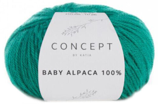 Fios para tricotar Katia Baby Alpaca 100% 514 Light Green