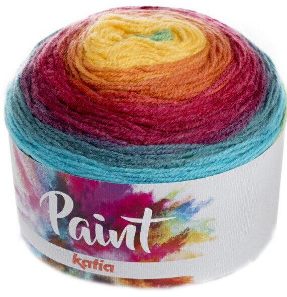 Pletací příze Katia Paint 65 Blue/Yellow/Orange/Rose/Green Pletací příze