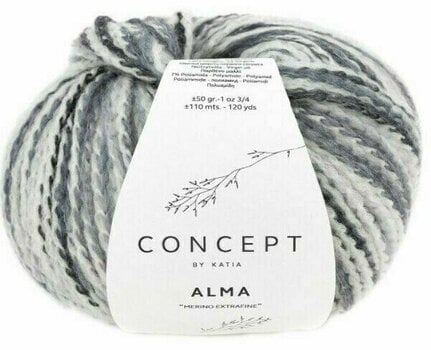 Knitting Yarn Katia Alma 300 Grey/Off White/Black - 1