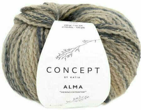 Fil à tricoter Katia Alma 301 Beige/Off White/Grey - 1