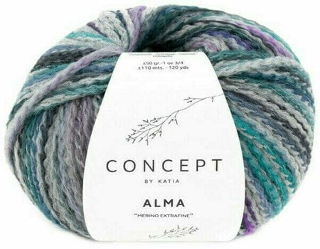 Fil à tricoter Katia Alma 304 Lilac/Black/Green Blue Fil à tricoter - 1