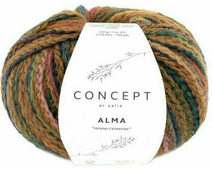 Knitting Yarn Katia Alma 306 306 Camel/Green/Red/Rose - 1