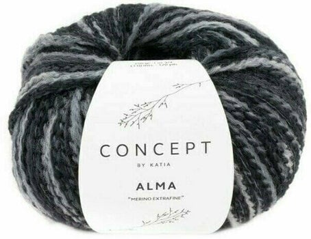 Fil à tricoter Katia Alma 308 Black/Grey Fil à tricoter - 1
