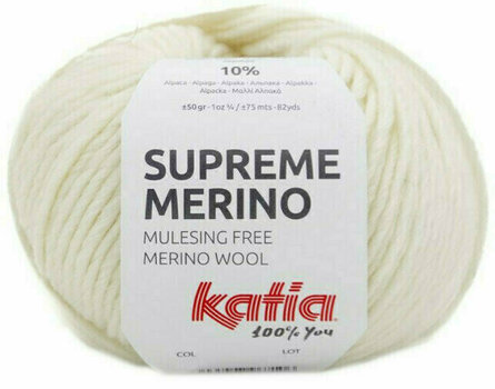 Fil à tricoter Katia Supreme Merino 80 Off White - 1
