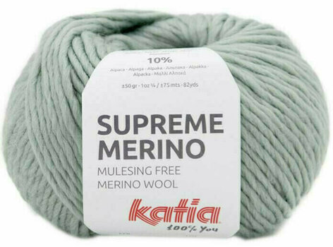 Hilo de tejer Katia Supreme Merino 81 Mint Green - 1