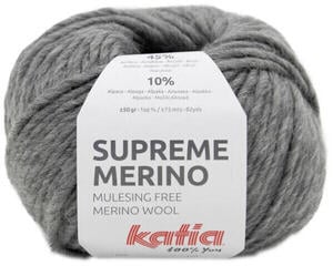 Pređa za pletenje Katia Supreme Merino 84 Medium Grey Pređa za pletenje