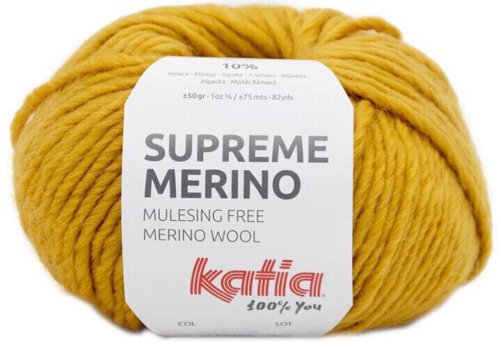 Fil à tricoter Katia Supreme Merino 91 Mustard