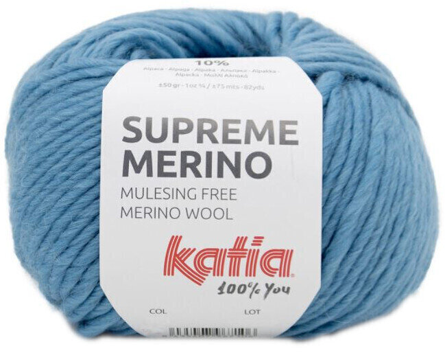 Fil à tricoter Katia Supreme Merino 96 Turquoise Fil à tricoter