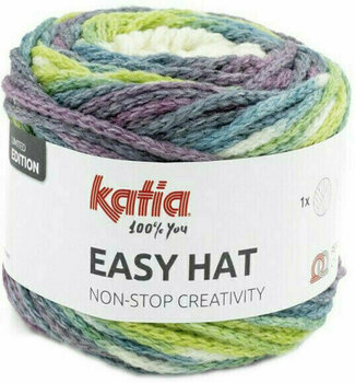 Hilo de tejer Katia Easy Hat 504 Yellow Green/Lilac - 1