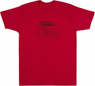 Majica Fender Tele Headstock Blueprint T-Shirt Red M - 1