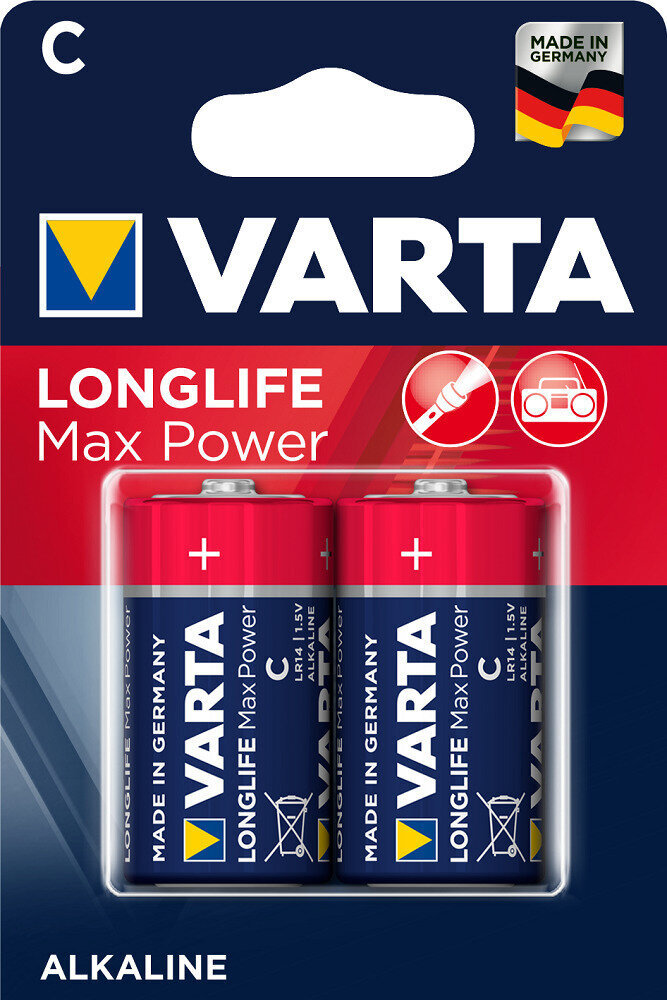 C Batterien Varta LR14 Longlife Max Power C Batterien