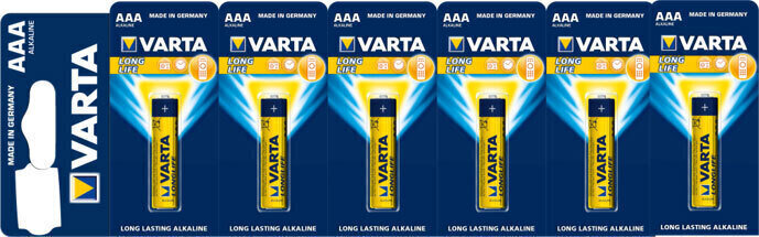 AAA-batterijen Varta LR03 Longlife 6