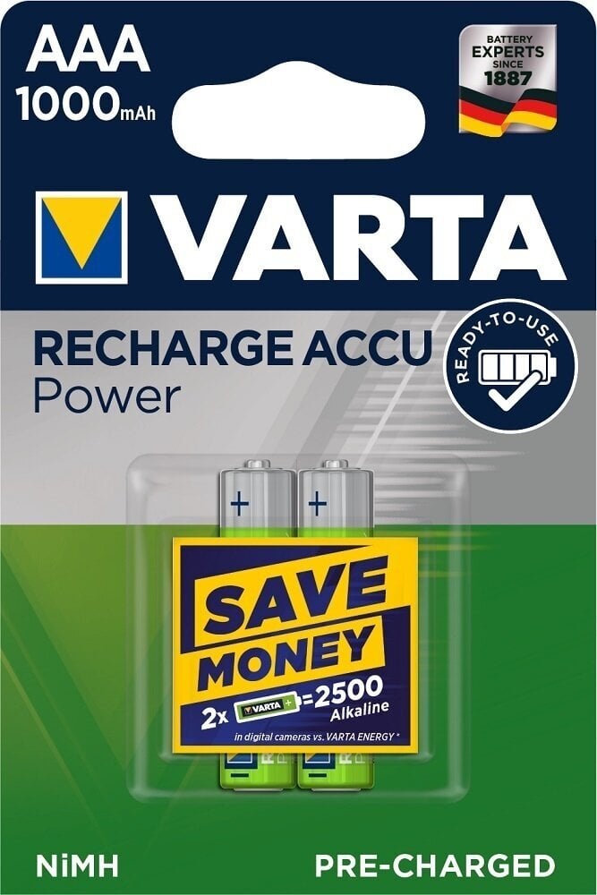 AAA Baterije Varta HR03 Recharge Accu Power 2