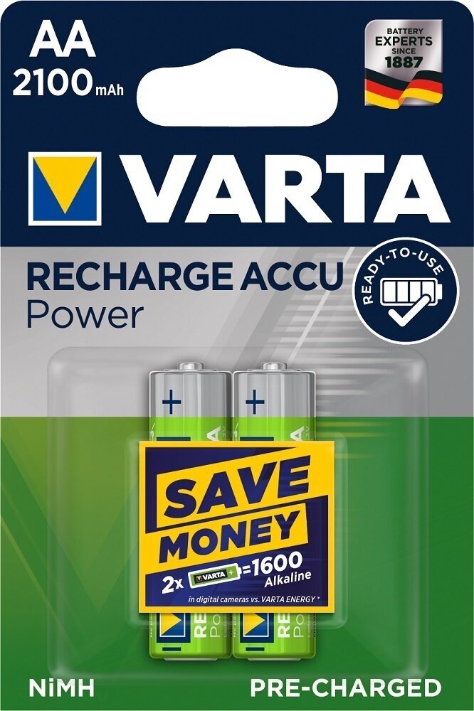 AA-batterier Varta HR06 Accu 2100mAh R2U AA Battery 2