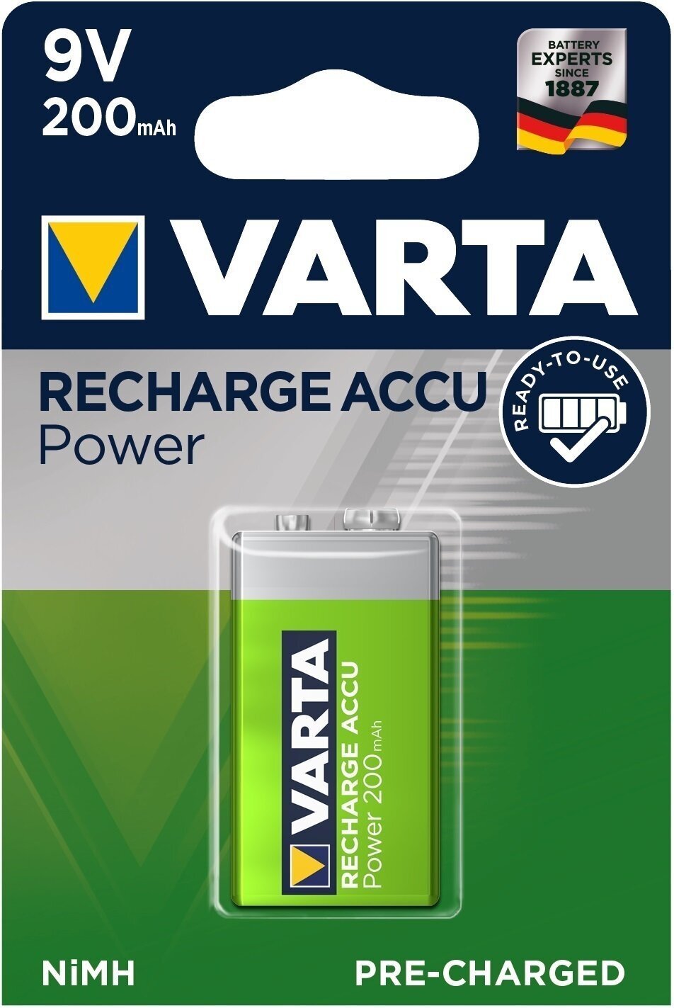 Batería de 9V Varta Batería de 9V Recharge Accu Power
