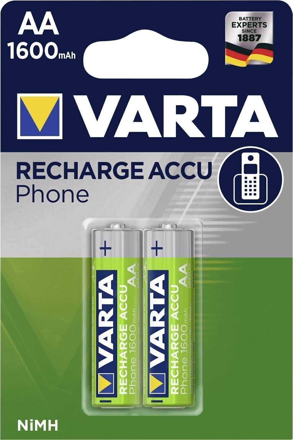 AA Batteries Varta HR06 NiMH 1600mAh 2