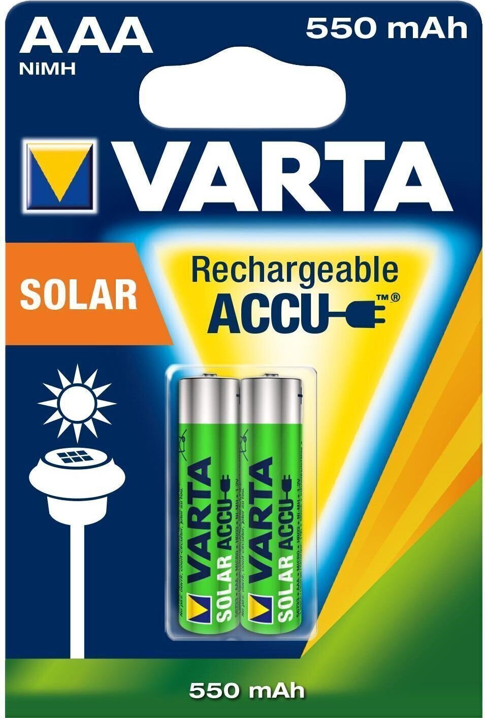 AAA-paristot Varta HR03 Recharge Accu Solar 2