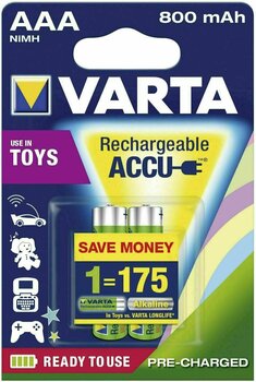 AAA baterie Varta HR03 NiMH 800mAh R2U Toys 2 Pack - 1