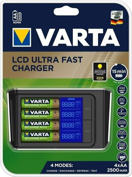 Akkulaturi Varta LCD Ultra Fast Charger - 1