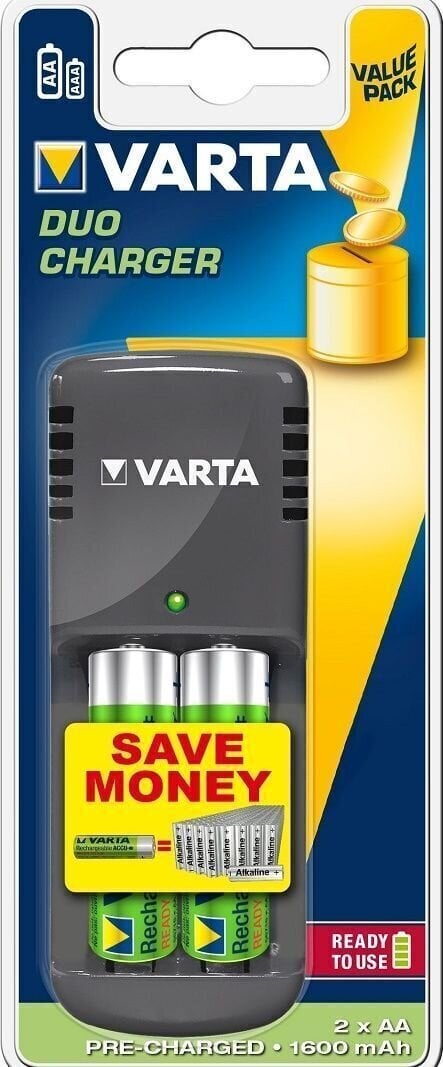 зарядно устройство Varta Duo Charger 2xAA 1600mAh R2U зарядно устройство