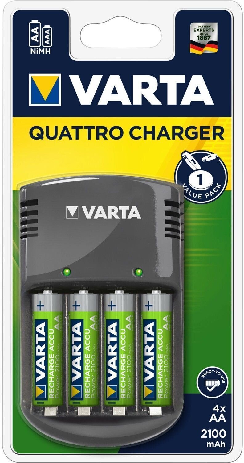 Încărcător de baterie Varta Quattro Charger 4xAA 2100 mAh R2U Încărcător de baterie