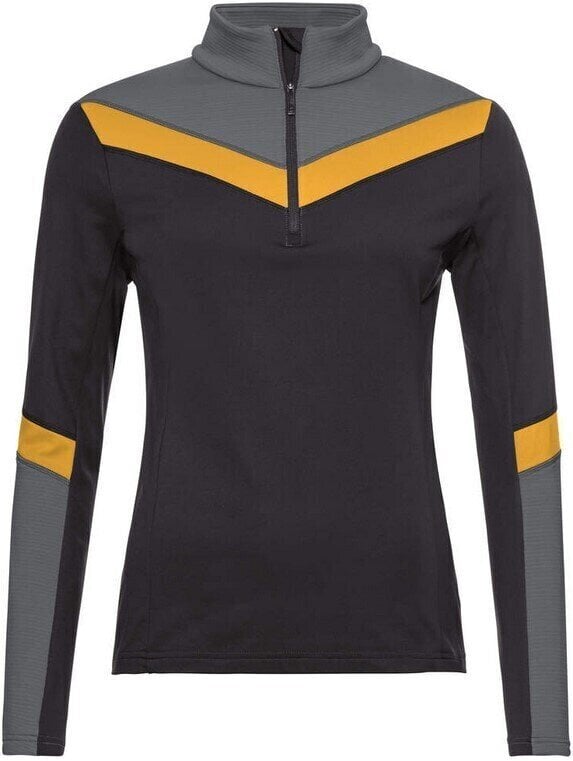 T-shirt/casaco com capuz para esqui Head Luna Midlayer HZ Black/Dijon S Ponte