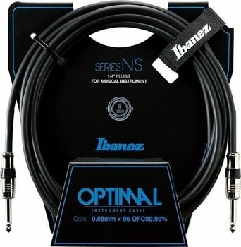 Instrumentenkabel Ibanez NS20 Schwarz 6 m Gerade Klinke - Gerade Klinke - 1