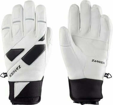 Ski Gloves Zanier Speed Pro.TD White/Black 8 Ski Gloves - 1