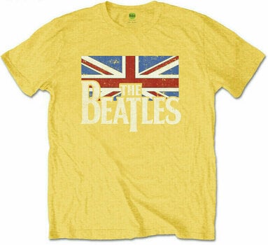 T-shirt The Beatles T-shirt Logo & Vintage Flag Masculino Yellow 3 - 4 Y - 1