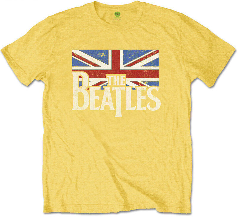 T-Shirt The Beatles T-Shirt Logo & Vintage Flag Yellow 7 - 8 Y