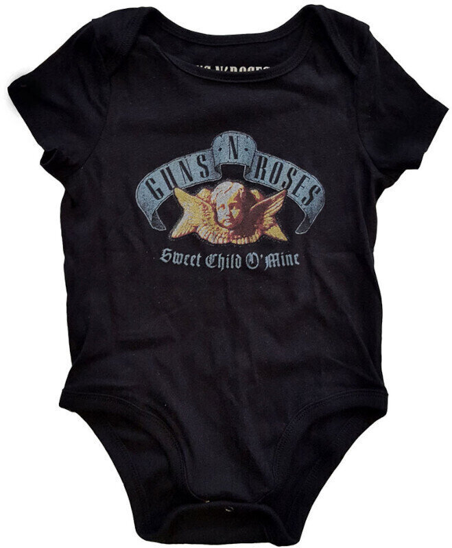 Skjorte Guns N' Roses Skjorte Sweet Child O' Mine Unisex Sort 0-3 Months