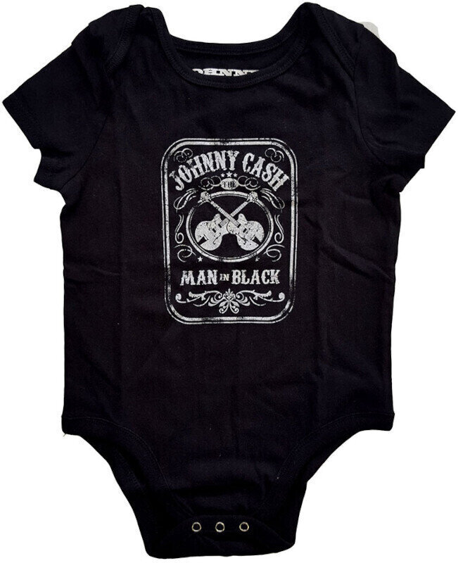T-shirt Johnny Cash Man In Black Kids Black 0-3 Months T-shirt
