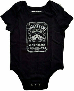 T-shirt Johnny Cash Man In Black Kids Black 0-3 Months T-shirt - 1