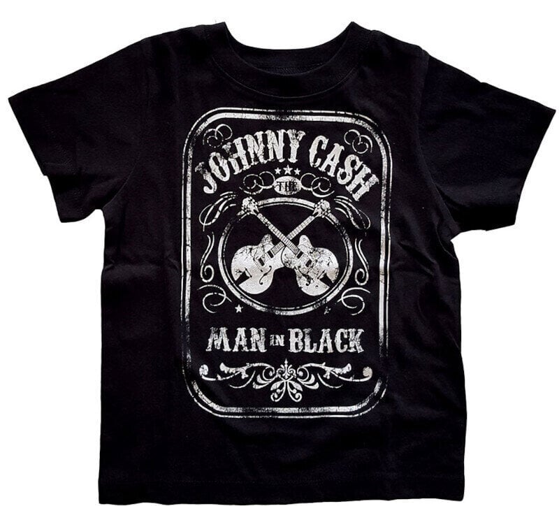 T-shirt Johnny Cash T-shirt Man In Black Black 2 Years