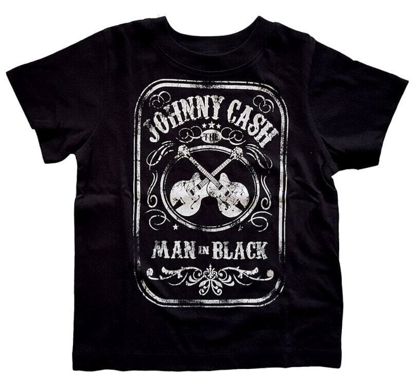 T-shirt Johnny Cash Man In Black Kids Black 1 Year T-shirt
