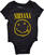 T-Shirt Nirvana T-Shirt Happy Face Unisex Black 0-3 Months