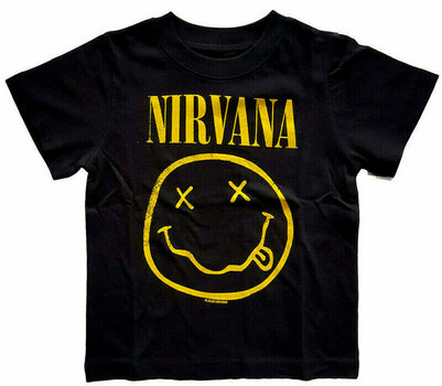 Koszulka Nirvana Koszulka Happy Face Unisex Black 5 Years - 1