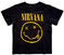 Shirt Nirvana Shirt Happy Face Unisex Zwart 1 Year