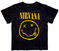 Tričko Nirvana Yellow Happy Face Kids Black 1 rok Tričko