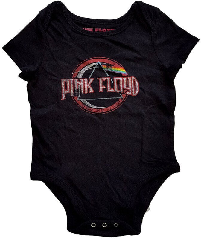 Camiseta de manga corta Pink Floyd Camiseta de manga corta Dark Side of the Moon Seal Baby Grow Black 0-3 Months