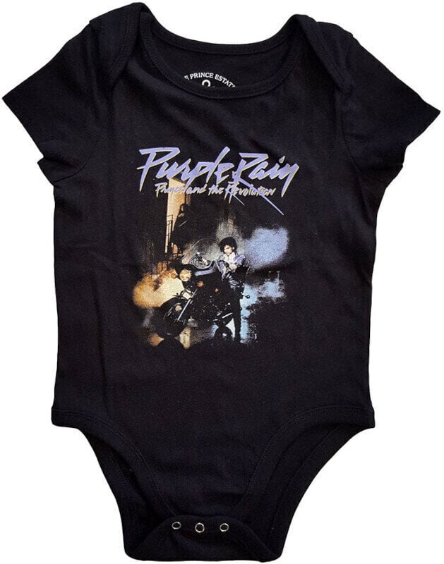 T-Shirt Prince T-Shirt Purple Rain Baby Grow Unisex Black 1 Year