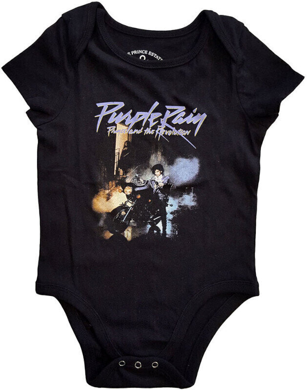 Tričko Prince Tričko Purple Rain Baby Grow Unisex Black 6 - 9 měs