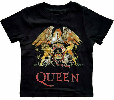 Camiseta de manga corta Queen Camiseta de manga corta Classic Crest Kids Black 5 Years - 1