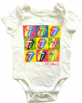 Shirt The Rolling Stones Shirt The Rolling Stones Two-Tone Tongues White 0-3 Months - 1
