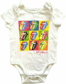 Tričko The Rolling Stones Tričko The Rolling Stones Two-Tone Tongues Unisex Bílá 6 - 9 měs - 1