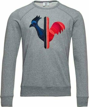 Ski-trui en T-shirt Rossignol Sweat Rooster EMB Heater Grey M Capuchon - 1