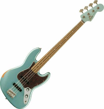 Elektrická baskytara Fender 60th Anniversary Road Worn Jazz Bass Firemist Silver - 1