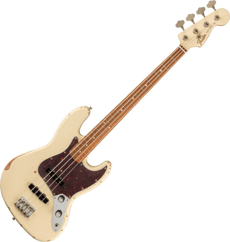 Elektrische basgitaar Fender 60th Anniversary Road Worn Jazz Bass Olympic White