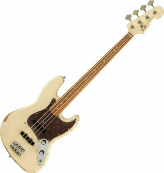 4-string Bassguitar Fender 60th Anniversary Road Worn Jazz Bass Olympic White - 1